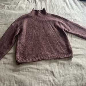 Cozy Mauve Turtleneck Sweater